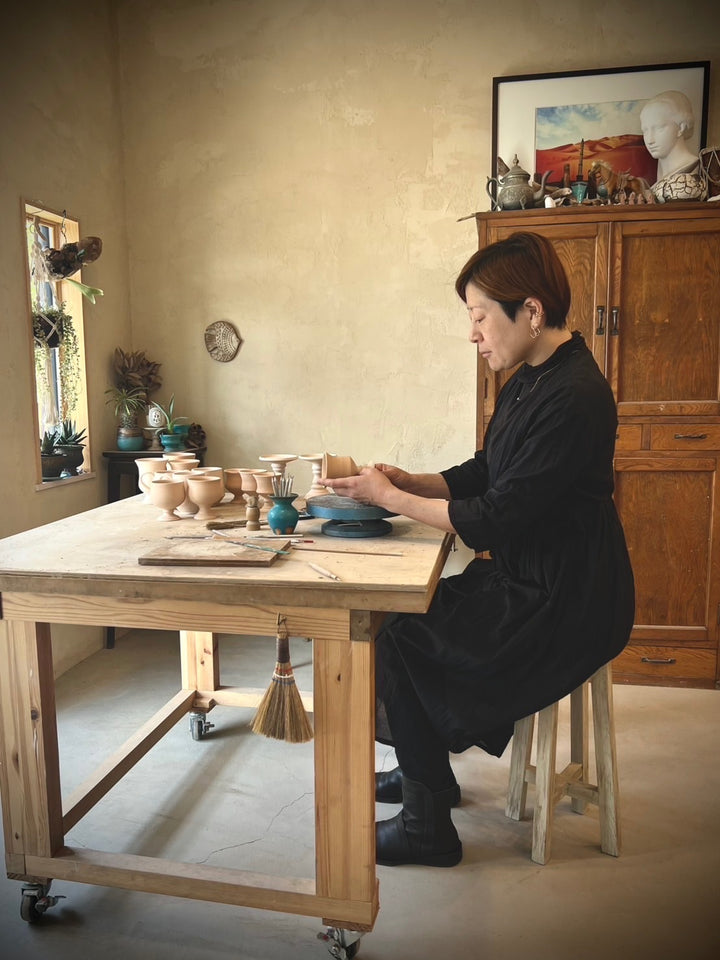 陶器ツールスタンド ピッチャー型  森崎恵美子
