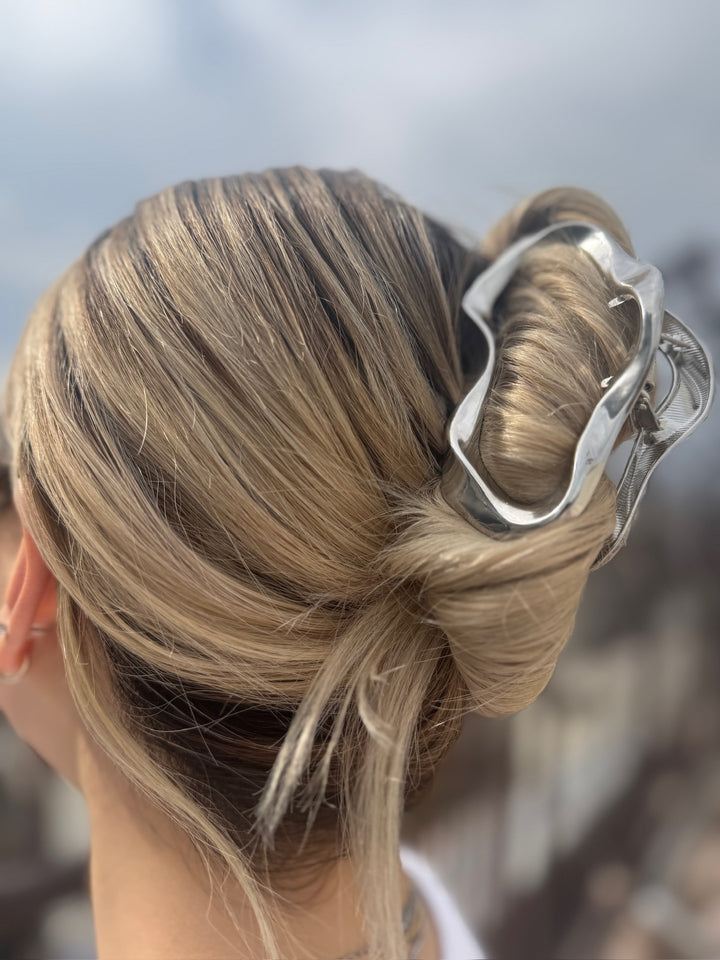 ヘアクリップ シルバー大